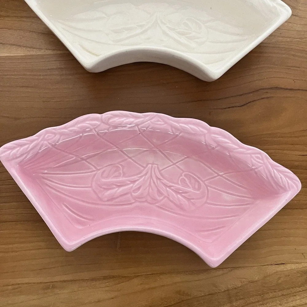 Vintage Mid Century Hoenig of California‎ Ceramic Lazy Susan Serving Set 6 Piece
